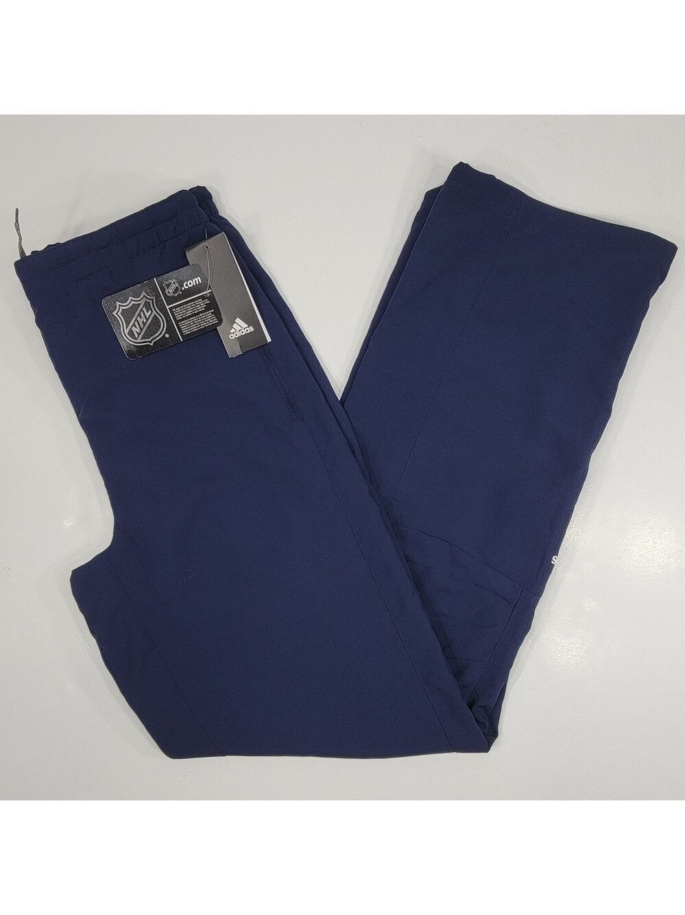 NEW Adidas NHL Training Pants Youth Boys XL Blue Lined Workout Training Hockey
